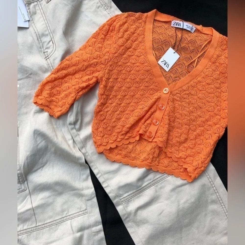 ZARA knit button top 3859/129